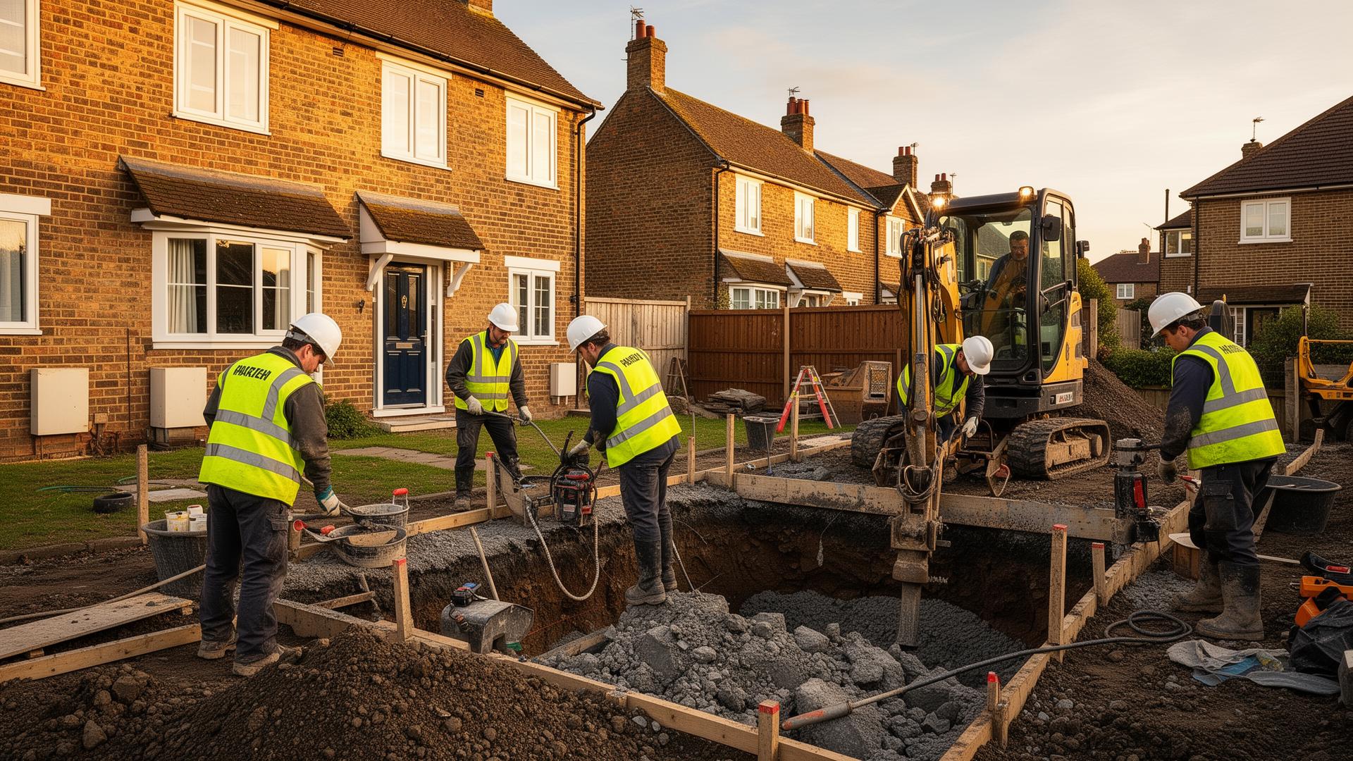 Ground engineering specialists performing subsidence repair in Cheshire